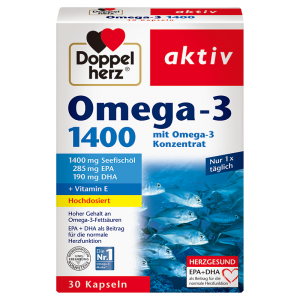 【临期清仓】25年8月 德国双心Omega-3深海鱼油胶囊30粒