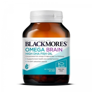 【中心仓】28年11月澳洲Blackmores澳佳宝4倍脑铂金DHA鱼油1000mg60粒