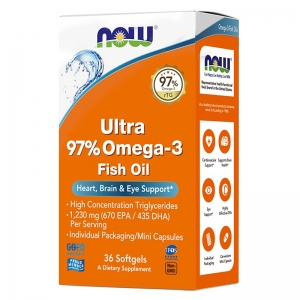 【代塔仓】27年1月美国NOW诺奥97鱼油Omega-3 1230mg36粒